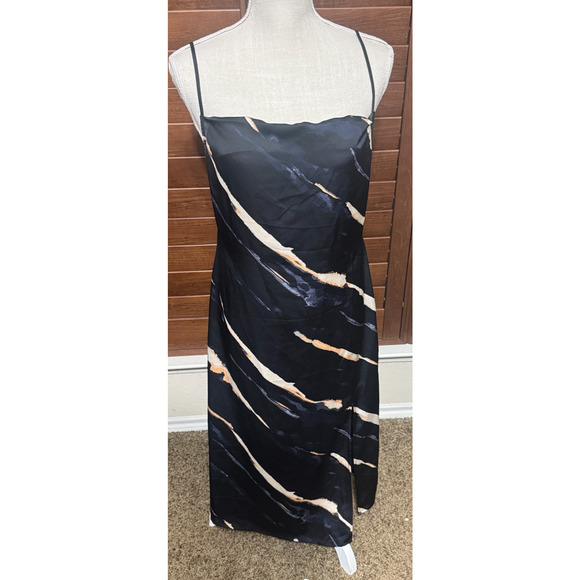 BP X Wildfang Slip dress Satin Size S midi fairygoth sleeveless HOCO - Picture 1 of 6